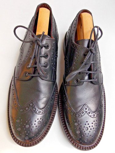 Poste black brouge lace - black,