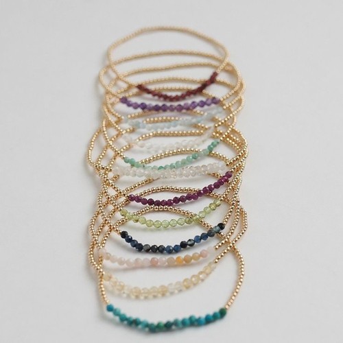 Natural stone bracelet 18k - natural,