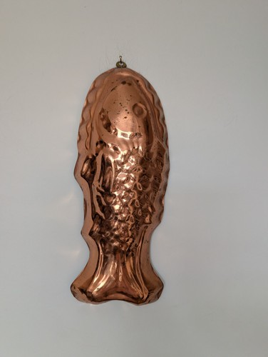 Vintage copper fish mould wall - fish,