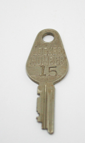 Vintage locker key 15 - key,