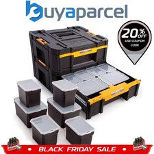 2x Dewalt DWST1-70705 TStak III Deep Draw Stackable Tool Storage Box Organisers