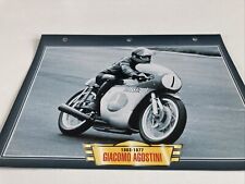 Giacomo Agostini MV Racing Driver Card Motorcycle Passion Collection Atlas