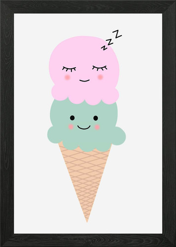 Icecream buddies framed wall - buddies,
