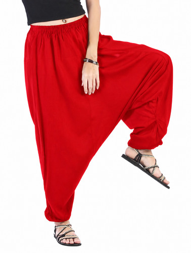 Boho rayon red harem - harem, pants