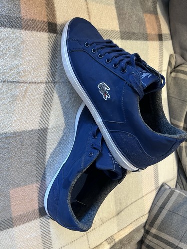 Men lacoste navy trainers - navy,