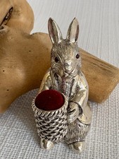 Peter Rabbit silver pin cushion