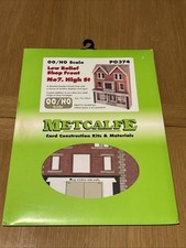 Metcalfe OO Gauge PO374 Low Relief Shop Front No.7 Card Kit For Model Railways