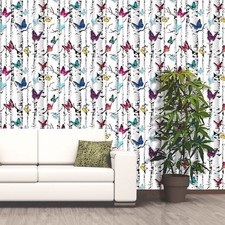 MURIVA EMPEROR'S GARDEN BUTTERFLY WALLPAPER (102529) BIRCH TREE