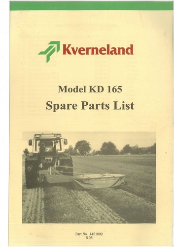 Kverneland mower kd165 parts - kverneland,