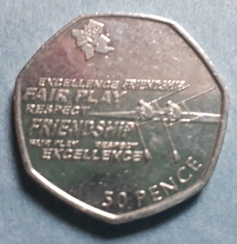 Olympic 50p rowing 2011 fifty - rowing,