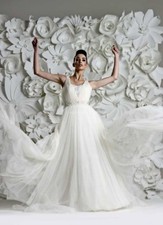 Charlotte Balbier Amanda Wyatt Georgia Wedding Dress 14 Bling Diamanté Grecian