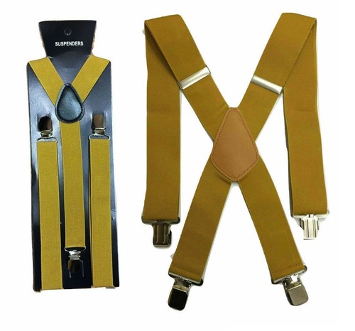 Gold yellow men - yellow, braces