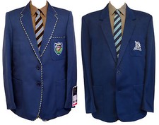 Polyester & Wool Flannel School Blazers - Royal Blue - Many Sizes 29"-43"
