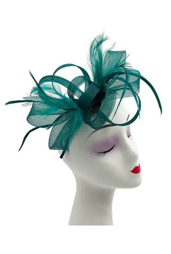 Feather looped fascinator - looped, &
