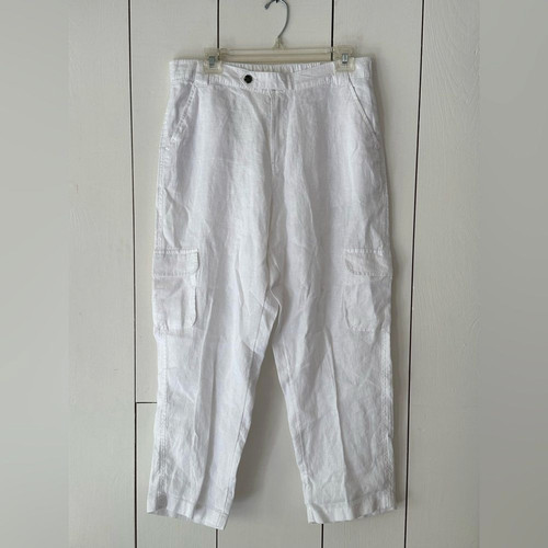 Linen cargo pants women sz - pants, women’s