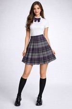 Girls' Tartan Knife Pleat