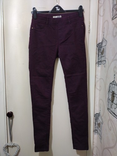 Women plum coloured leggings - coloured,