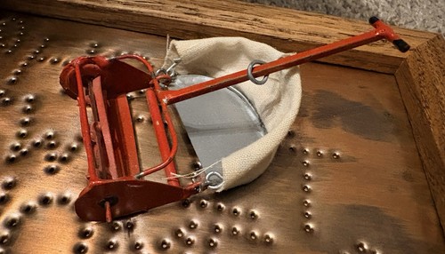 Vintage metal lawn mower - mower, toy