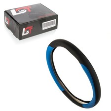 Steering Wheel Cover Ø 38x9 CM 15x3, 5 Inch Black Blue for BMW 2 3er