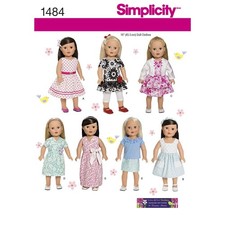 SIMPLICITY  1484 Childs Doll Clothes, Dresses, Jacket SEWING PATTERN  *10% OFF*
