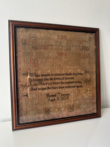 Antique georgian cross stitch - antique,