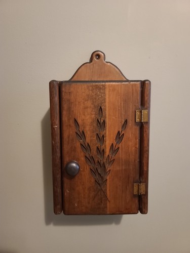 Vtg primitive wood cabinet - cabinet, w/