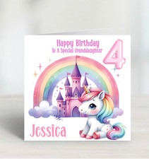 Unicorn Birthday Card Girls