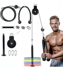 12Pcs Lat Pulldown Machine DIY Home Gym Cable Machine Tricep Pulley System Bicep