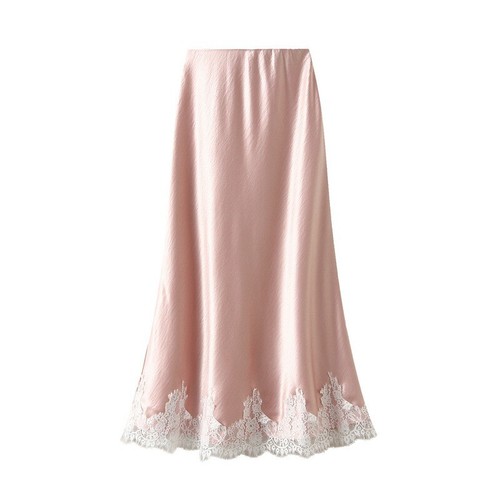 Women satin silky skirt - silky,