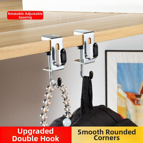 Double hook desk storage - double,