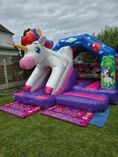 Unicorn Bouncy Castle And Slide