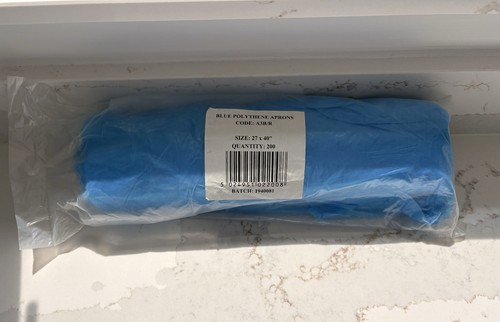 200 blue disposable - blue, polythene
