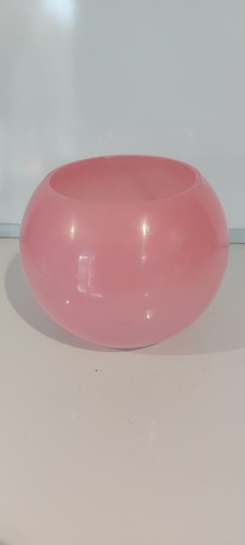 Preowned pink glass round - preowned,