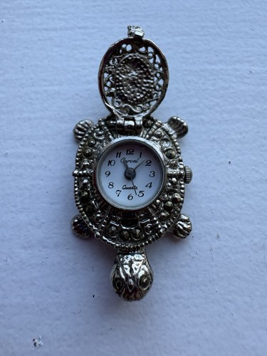 Marcasite silver tone - marcasite, turtle