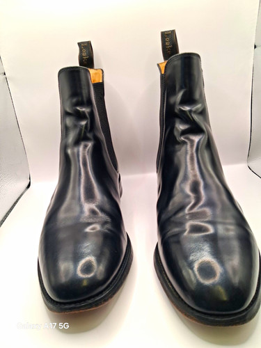 Loake black leather - leather, chelsea
