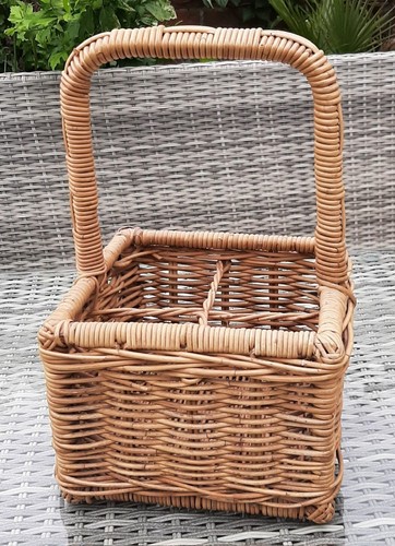 Sturdy vintage wicker wine - vintage, 4