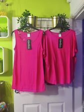 Kim & Co Pink Pack of 2 Tops size Xsmall XS 6 8