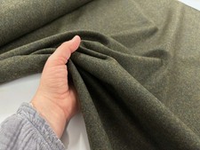 Hunter Green Wool Fabric Wool Cashmere Flecked Country Winter Coat Dressmaking