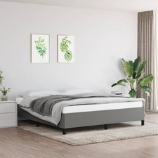 Bed Frame Dark Gray Polyester