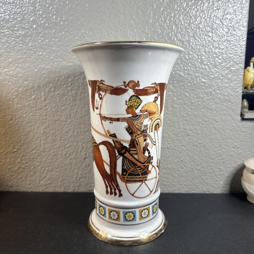 Egyptian motif porcelain vase - egyptian,