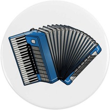'Blue Accordion' Button Pin