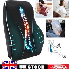 Memory Foam Lumbar Back Support Cushion Waist Pillow Office Home Car Chair Seat