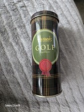 Harrods TARTAN Golf Accessories Set of 3 Golf Balls No 1 &  2 in a Tin Can