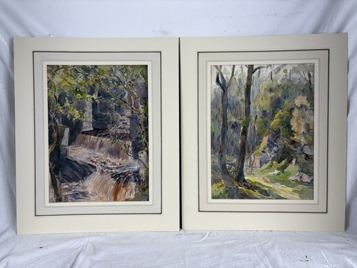 Pair 1936 stone mounted - pair,