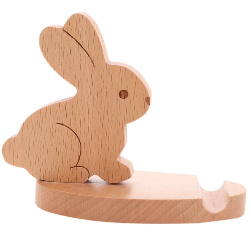 Home use wooden bunny phone - home,