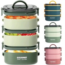 Bento Box Adult Lunch Box 3 Layer Food Container BPA Free Portable Storage Boxes