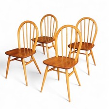 Vintage Set Of 4 Ercol Blonde