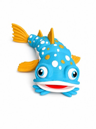 Articulated printed catfish - printed,
