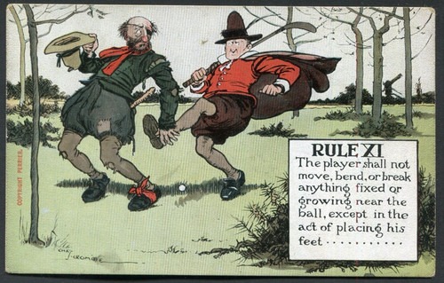 Comic golf rule by - -,