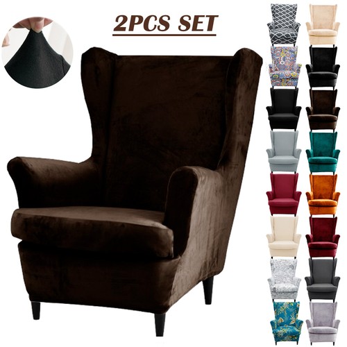 Wing chair slipcover stretch - chair,